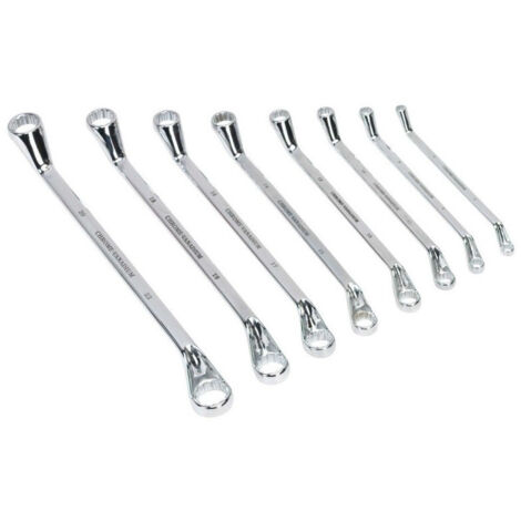 Trade Shop - Juego 8 Piezas Llave De Estrella 6 A 20 Mm 7 A 22 Mm Acero Fijo -