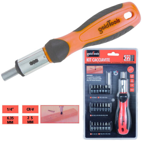 Trade Shop - Juego De 38 Puntas De Precisión Phillips Torx De 25 Mm De Corte Estrella Torx Ranurado -
