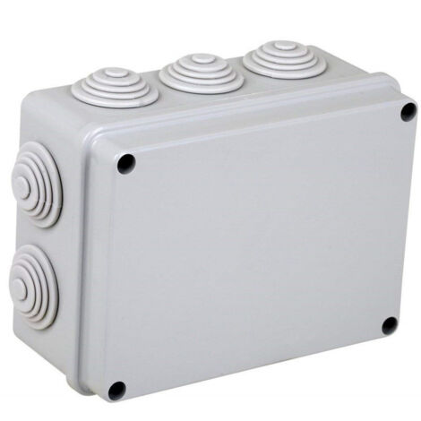 Trade Shop - KABELABZWEIGKASTEN 19X14X7CM 10 KABELDURCHFÜHRUNG JK625 OUTDOOR IP44 -
