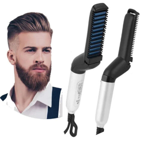 Trade Shop - Kamm beheizter Stylingbürste Mann zum Streifenhaar Bart Q-M322 -