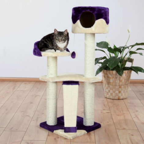 Trade Shop - Katzenbäume Carla Elegante drei verschiedene Plattformen Beeren gefüttert Plüsch -