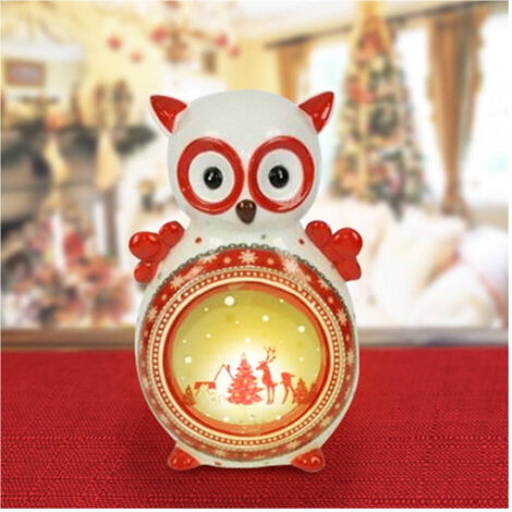 Trade Shop - Keramik-Laterne mit elektrischer Kerze, 21 cm, Weihnachtsdeko -