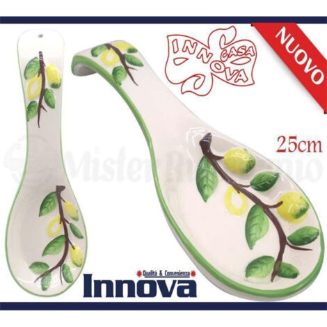 Trade Shop - KERAMIK SCHÖPFLÖFFEL REST ZITRONEN LÄNGE 25CM KÜCHE -