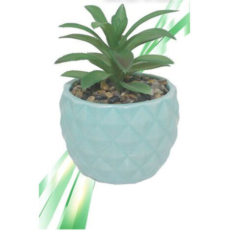 Trade Shop - KERAMIKTOPF FÜR PFLANZEN HAUS GARTEN INNENDEKORATION 15X9 CM -      Celeste