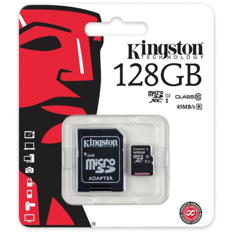 Trade Shop - Kingston Micro SD 128GB MicroSD-Klasse 10 SDHC-Speicherkarten-Karte Smartphone -