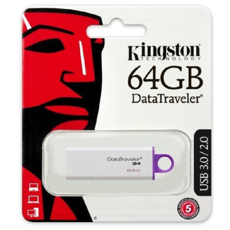 Trade Shop - KINGSTON USB-STICK 3.0/2.0 64 GB STICK STICK 64 GB DATATRAVELER G4 SPEICHER -