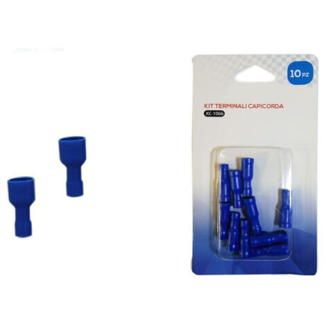 TRADE SHOP - Kit 10 Pezzi Terminali Capicorda Connettori Preisolati Cavi Elettrici Xc-1066 -