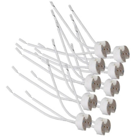 Trade Shop - KIT 10 STÜCK KERAMIK LAMPENFASSUNG FÜR STRAHLER MR16 GU5.3 12V YL106-10 -