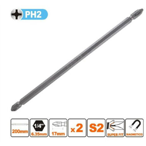 Trade Shop - KIT 2 BITS 200 MM PH2 57243 -