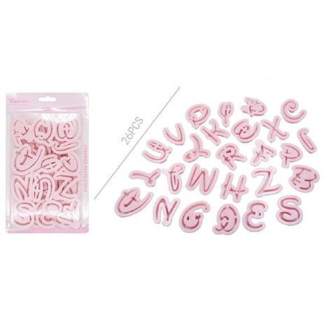 TRADE SHOP - Kit 26 Stampi Lettere Indipendenti Per Cioccolatini Torte Pasta Di Zucchero 99020 -
