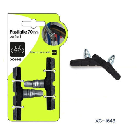 Trade Shop - Kit 2pz Pads 70 Mm Bike Brake Shoes With Universal Attack Xc-1643 -