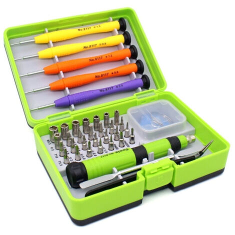 TRADE SHOP - Kit 36 Attrezzi 8117 Cacciavite Precisione Tools Riparazione Pinzetta Smartphone -