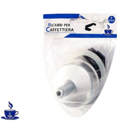 Trade Shop - KIT 4-TEILIG ERSATZFILTER DICHTUNG TRICHTER GRIFF 6-TASSEN-MOKA-KAFFEEMASCHINE -