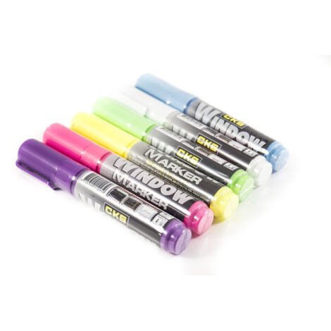Trade Shop - Kit 6 Pennarells For Luminosa Led Luminosa Ri-scrivibile Fluorescenti -