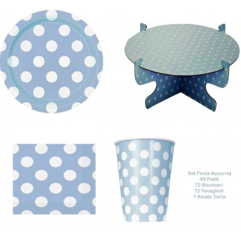 Trade Shop - Kit 72 Servilletas De Papel 72 Gafas 48 Placas 1 Pastel De Fiesta Levantado -