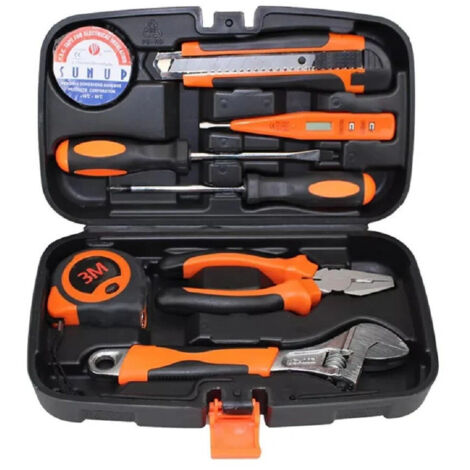 Trade Shop - Kit Attrezzi Multiuso 8 In 1 Valigia Cassetta Con 8 Strumenti Fai Da Te Q-jy20 -