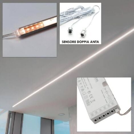 Trade Shop - Lampada Luce Sottopensile 30cm Mobili Cucina Armadio Barra Led  330lm Bianco Bianco Caldo 