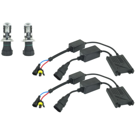 TRADE SHOP - Kit Bixenon Per Moto Scooter Bi Xenon Lampada H4 6000k 35w Centralina Slim -