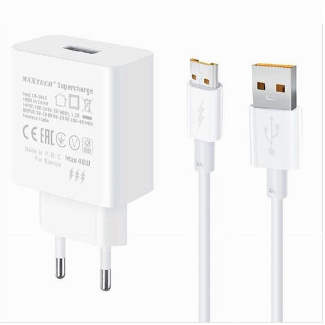 TRADE SHOP - Kit Caricabatteria Caricatore Usb Ricarica Rapida 40w Cavo Micro Usb 5a Ca-s044 -