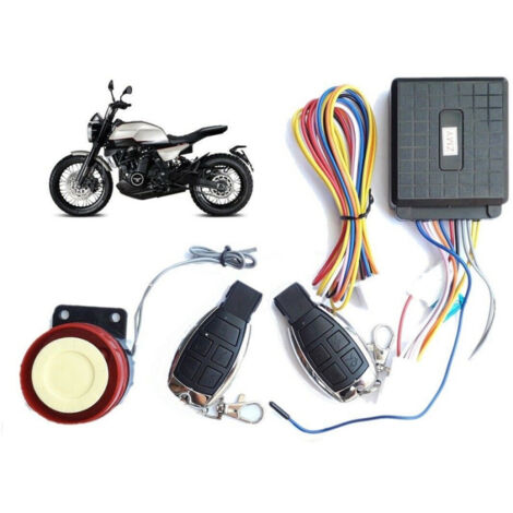 Trade Shop - Kit De Alarma Antirrobo Moto Scooter Sirena De Seguridad Universal 125db Mando A Distancia -