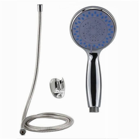 Trade Shop - Kit De Ducha Mural Mango De Ducha Redondo Con Cable 1,8m Soporte 69059 -
