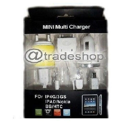 Trade Shop - Kit De Enchufe Para Cargador De Coche Doméstico Para Todos Los Smartphones Móviles -
