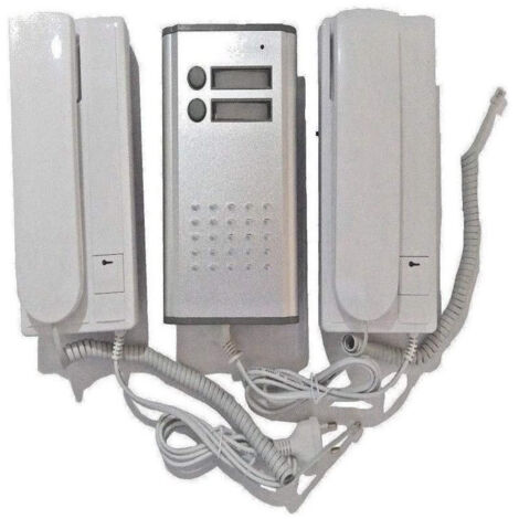 Trade Shop - Kit De Portero Automático Bidireccional De Dos Hilos Dos Auriculares -