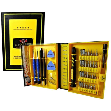 Trade Shop - Kit De Reparación Destornillador Herramientas Puntas Herramientas Mobile Smarthphone Set 38pcs -