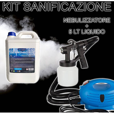 Trade Shop - Kit De Saneamiento De Nebulizador De Pulverizador + Solución Líquida 5lt -