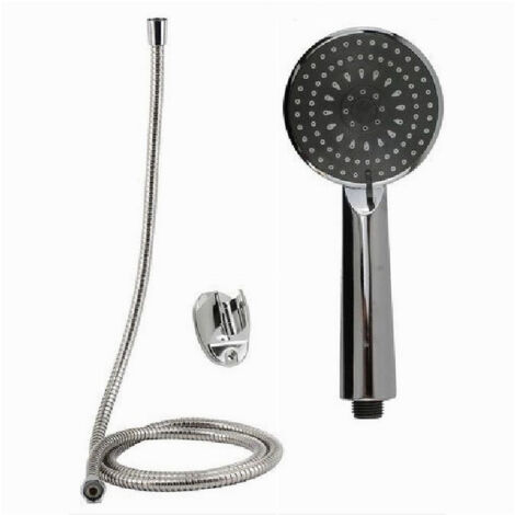 Trade Shop - Kit De Teleducha Cabezal De Teleducha Multichorro Flexo De Bañera 1,8m Soporte 69108 -