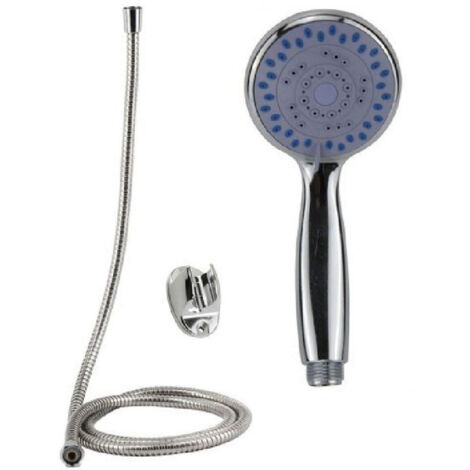 Trade Shop - Kit De Teleducha Para Bañera Teleducha Con Soporte Redondo De 1,8 M 69057 -