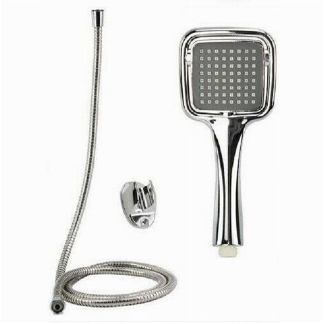 TRADE SHOP - Kit Doccetta Doccino Soffione Doccia Bagno Laccio 1,8 Mt Staffa 59171 Quadrata -