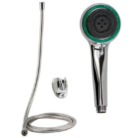 TRADE SHOP - Kit Doccetta Doccino Soffione Doccia Bagno Tondo Con Laccio 1,8mt Staffa 69112 -