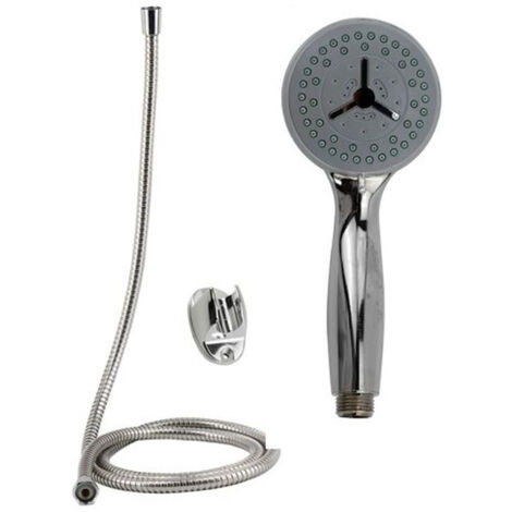TRADE SHOP - Kit Doccetta Doccino Soffione Doccia Tondo Con Laccio 1,8mt Staffa 69294 Bagno -