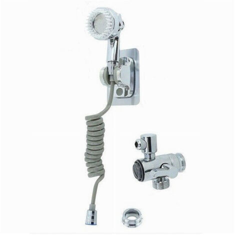 TRADE SHOP - Kit Doccetta Per Lavandino Doccia Bagno Con Supporto Staffa Deviatore Laccio 87500 -