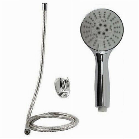 TRADE SHOP - Kit Doccetta Tonda Bagno Doccino Soffione Doccia Con Laccio 1,8mt Staffa 69106 -
