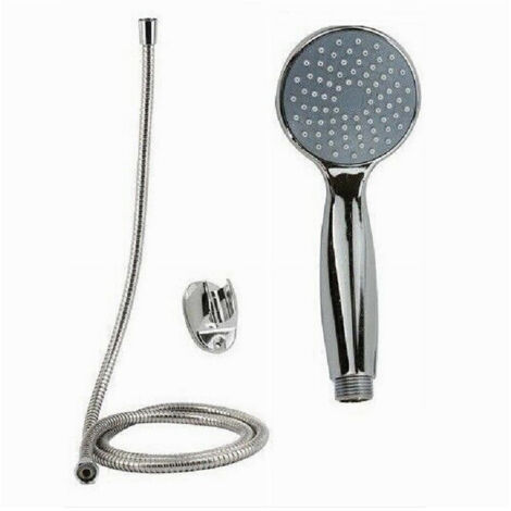 TRADE SHOP - Kit Doccetta Tonda Doccino Bagno Soffione Doccia Con Laccio 1,8mt Staffa 69114 -