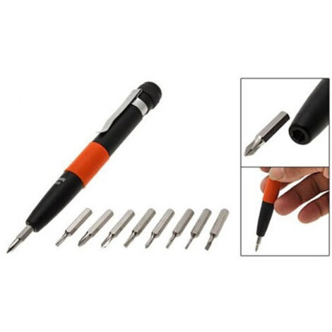 TRADE SHOP - Kit Penna Cacciavite Torx 9 Pezzi Per Orologi Telefoni Tascabile -