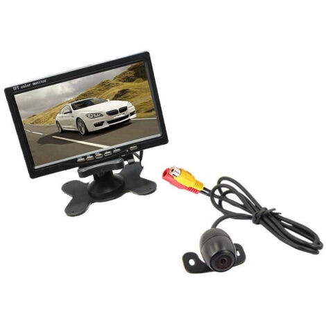 TRADE SHOP - Kit Retromarcia Telecamera Camper Auto Rimorchi Monitor Lcd 7" Staffa -