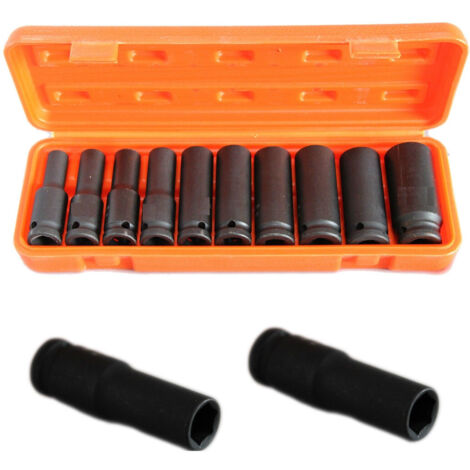 Trade Shop - Kit Set 10 Exagonales Bussole 1/2" Para Pistema Pneumático 10 A 24mm -