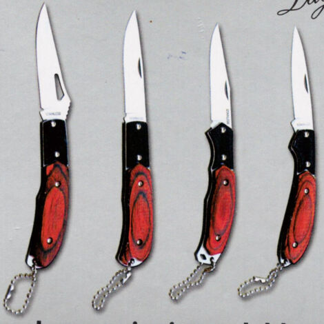 Trade Shop - Kit Set 4 Coltelli Coltello A Serramanico Tascabile Con Lama In Acciaio Inox -