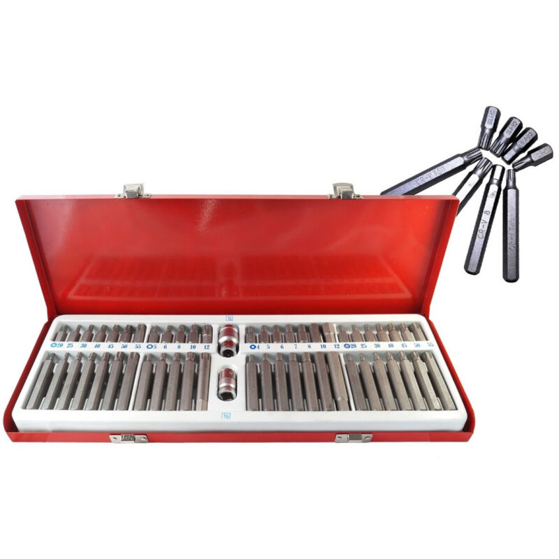 Image of Trade Shop - professioneller torx-hex 1/2' 3/8' schlüsselstecks-einsatzsatz 54-TLG -