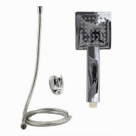 Trade Shop - Kit Teleducha Cuadrada Teleducha Bañera Encaje 1,8 M Soporte 69304 -