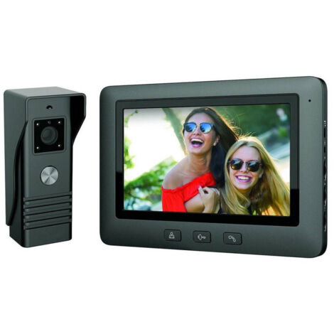 Trade Shop - Kit Videoportero Unifamiliar Monitor 7'' Cámara Abrepuertas Rlc07 -