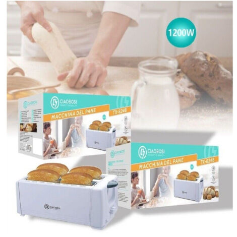 Trade Shop - KLASSISCHER TOASTER TOASTER BROTSCHEIBEN MULTIFUNKTIONS-1200-W-KRUMBEBACH TX-8248 -