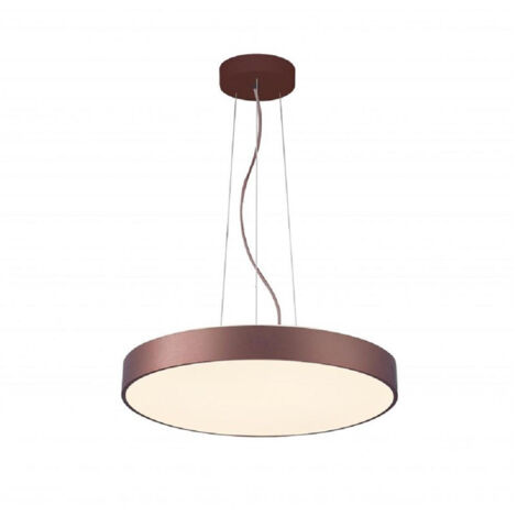Trade Shop - Kreis Kronleuchter 80 cm LED 95 W Up Down Pendelleuchte 2 Lichttemperaturen -      Braun