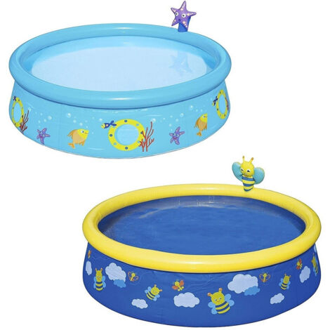 TRADE SHOP - La Mia Prima Piscina Fuori Terra Fast Set Con Spruzzatore 152x38cm 2 Colori 57326 -