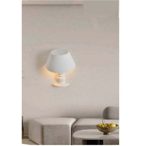 Trade Shop - LACKIERBARE WANDLAMPE AUS GIPS IN FORM EINER WANDLEUCHTE E14-ANSCHLUSS GS-E84 -
