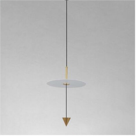 Trade Shop - LAMPADA 12W LED 6500K DISCO BIANCO Ø23CM CONO ORO 33023 -