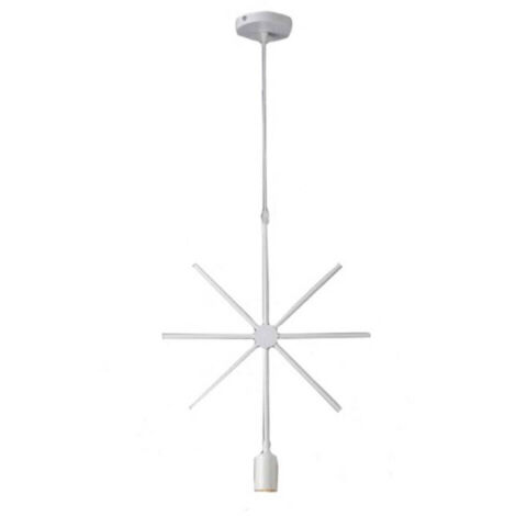 Trade Shop - Lampada A Sospensione Moderna A Stella Per Lampadine E27 Portalampada B35-x -      Blanco